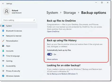 Select the files to backup or restore