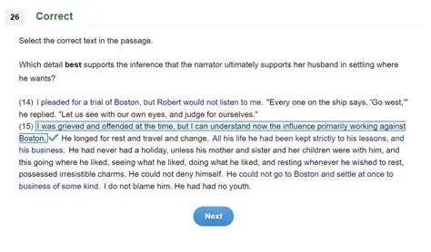 Selecting the Best Evidence to Support the Statement that the Narrator is Usually Very Focused