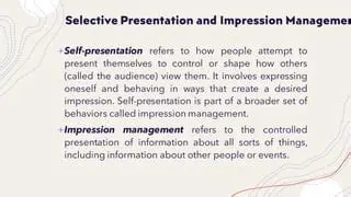 Selective presentation of information