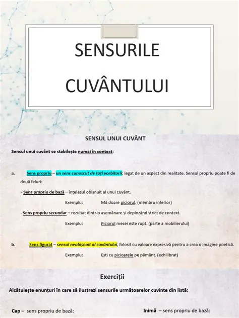 Sensuri multiple ale cuvintelor