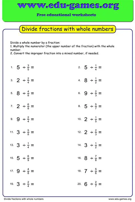 Separate the whole number and the fraction