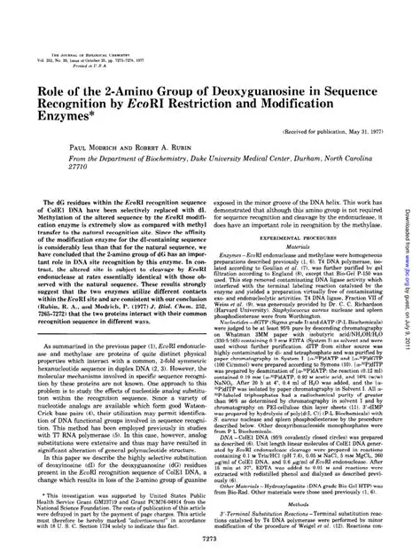 Sequence Recognition by EcoRI