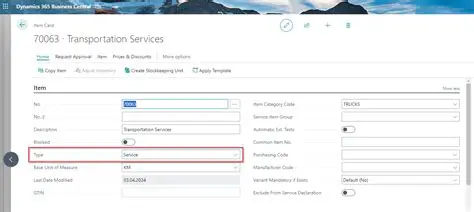 Service Item Account Association