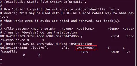 Set the umask value in the shell