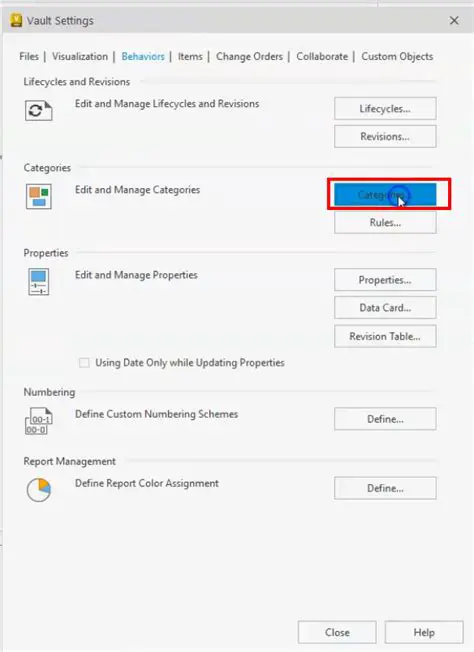 Setting up the Vault property