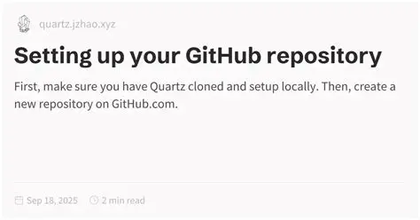 Setting Up Your GitHub Repository