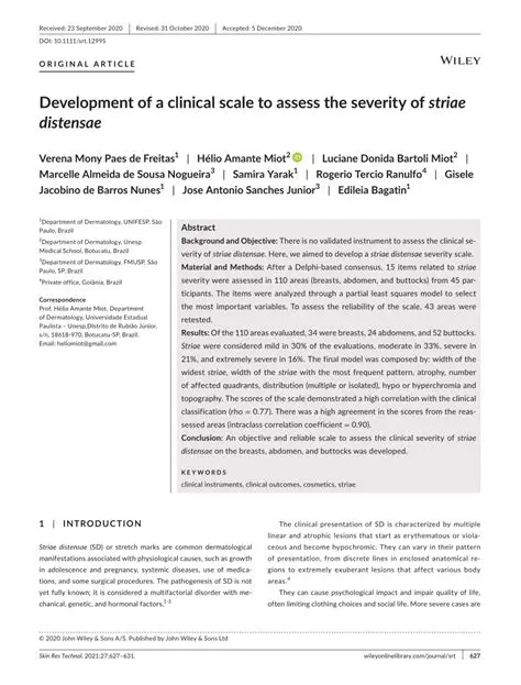Severity of Striae Distensae in Different Locations