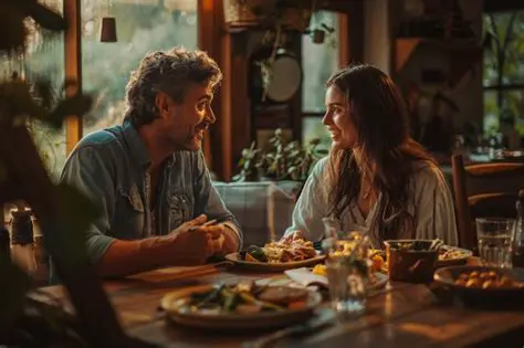 Sharing a Meal at a Restaurant