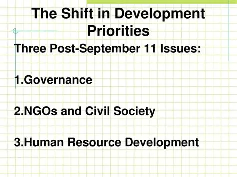 Shift in policy priorities