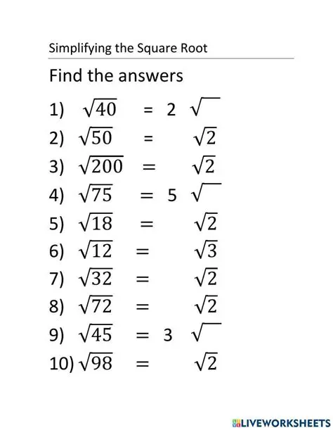 Simplifying the Root of 10