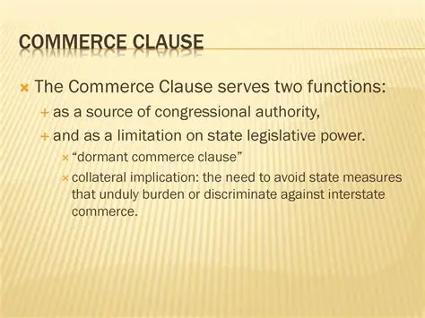 Situations Regulated by the Commerce Clause