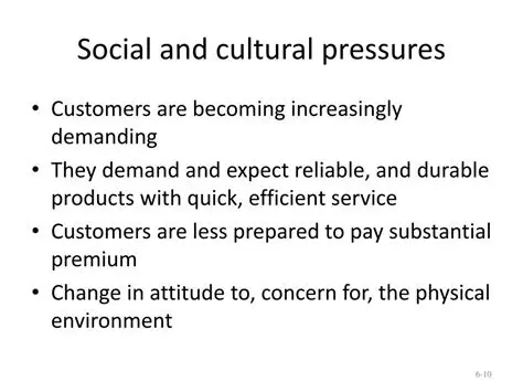 Social and Cultural Pressures