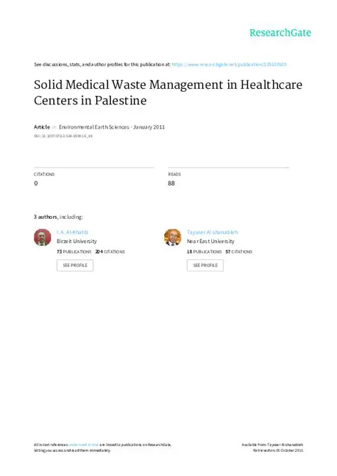 Solid Medical Waste Management
