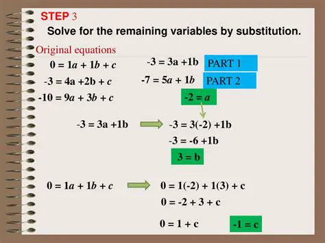 Solve for the remaining variables