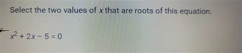 Solving for the Two Values of x