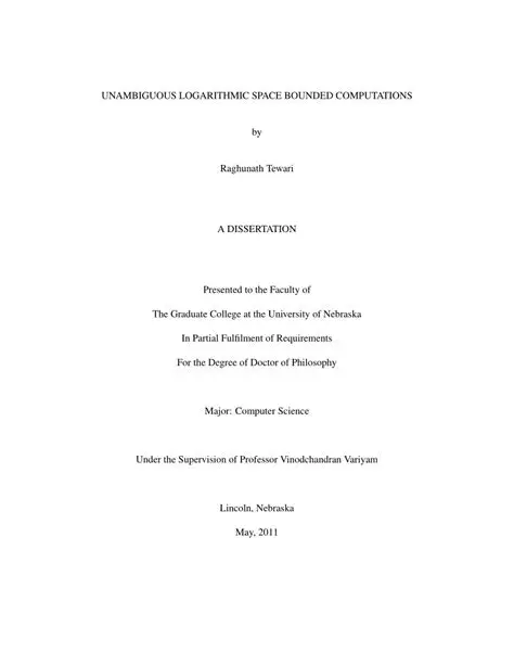 Space Bounded Computations