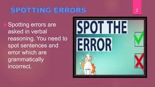 Spotting Errors in Sentences