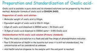 Standard Oxalic Acid Dihydrate Solution