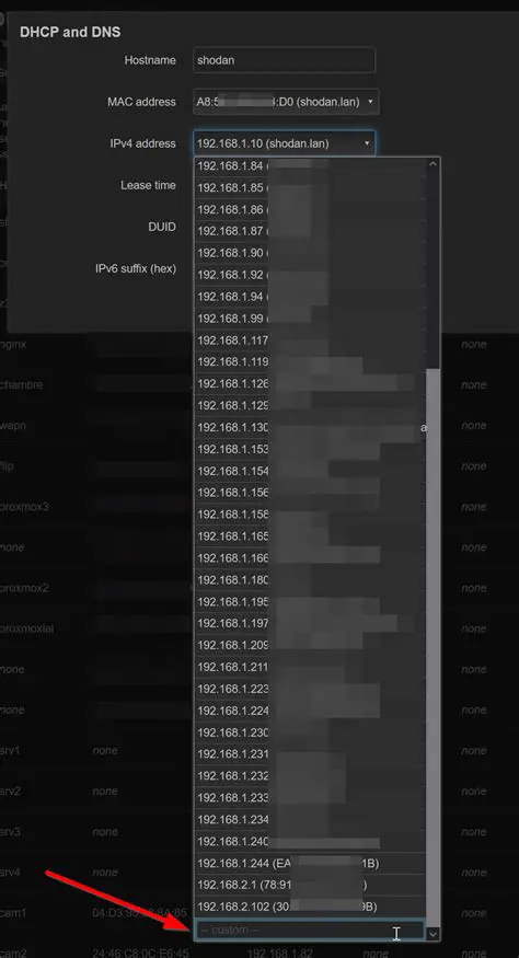 Static Lease Configuration