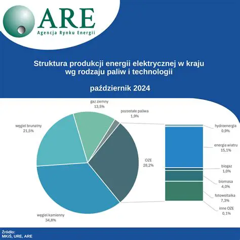 Struktura produkcji energii elektrycznej w 2019 roku