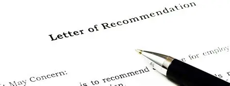 Submission of letters of recommendation