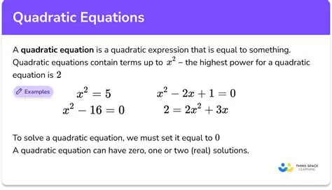 Substituting the Linear Equation into the Quadratic Equation