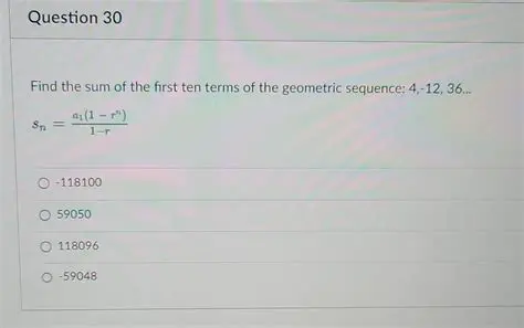 Sum of the First Ten Terms