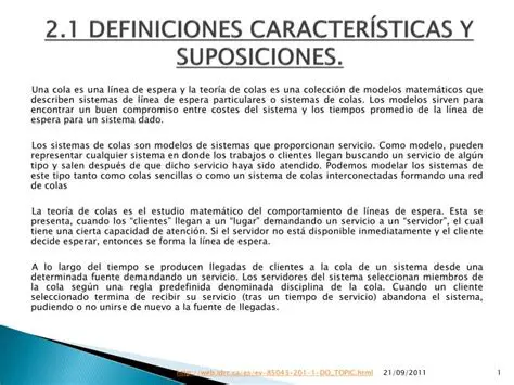 Suposiciones y definiciones