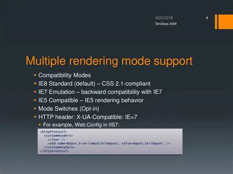 Support for multiple rendering modes