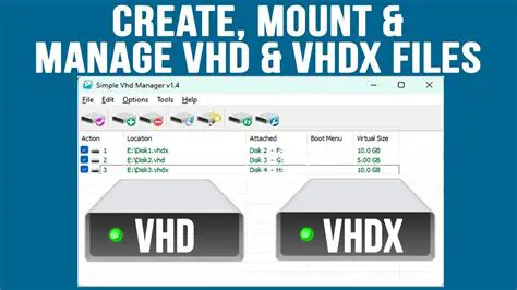 Support for VHD and VHDX Formats