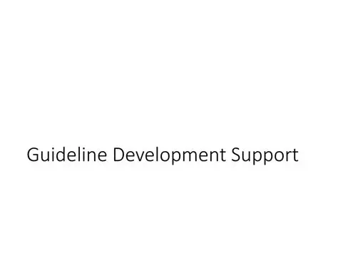 Support guideline development
