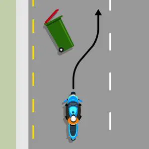 Swerving to avoid an obstacle