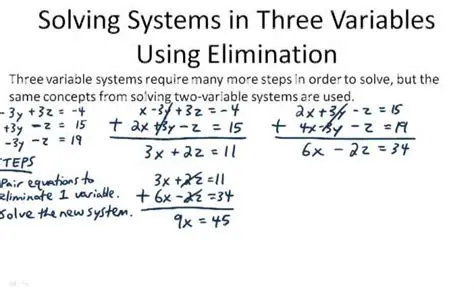 Systems with Three or More Variables