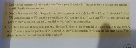 Take a point P outside line AB