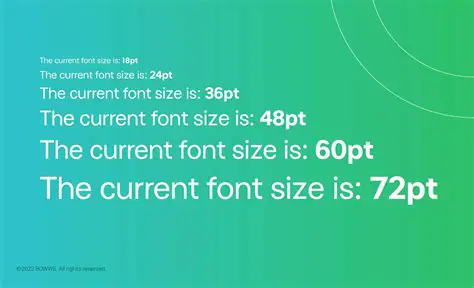 Tamanhos de fonte adequados