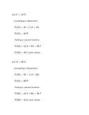 Temperature Conversion and Volume Calculation