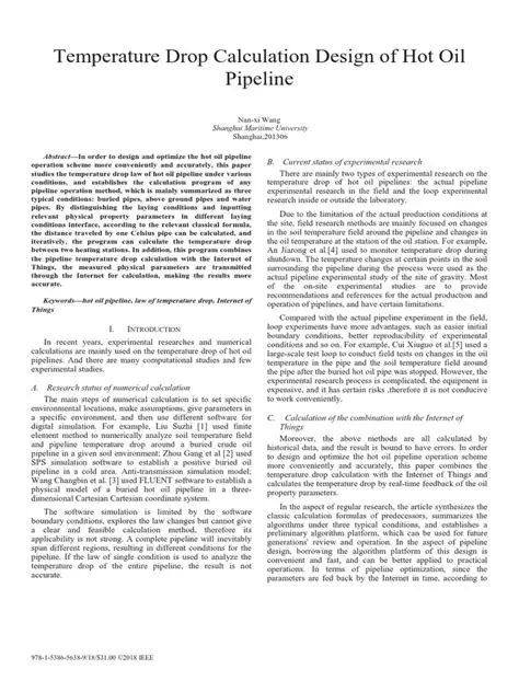 Temperature Drop Calculation