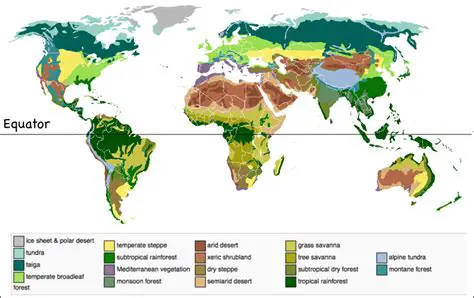 Terrestrial Biomes Along the Equator