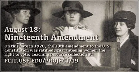 The 19th Amendment to the US Constitution