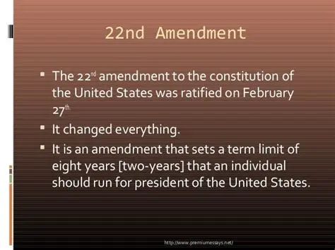 The 22nd Amendment to the US Constitution