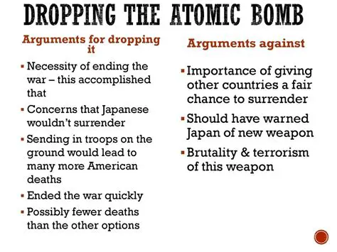 The Argument for Dropping the Atomic Bomb