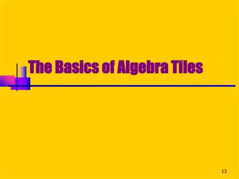 The Basics of Algebra Tiles