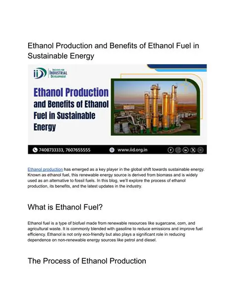 The Benefits of Ethanol Production