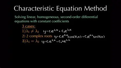 The Characteristic Equation Method