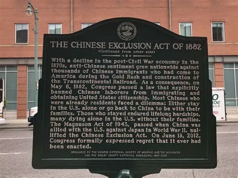 The Chinese Exclusion Act of 1882