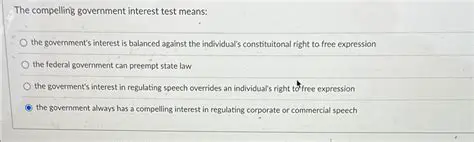 The Compelling Government Interest