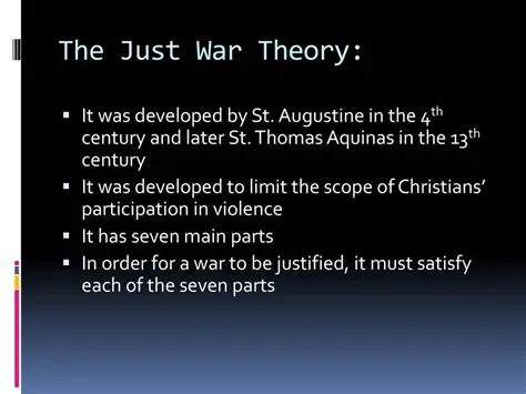 The Concept of Just War Theory