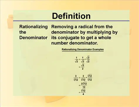 The Concept of Rationalizing the Denominator