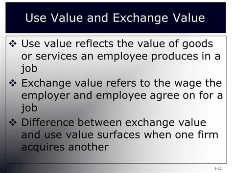 The Concept of Use Value and Exchange Value