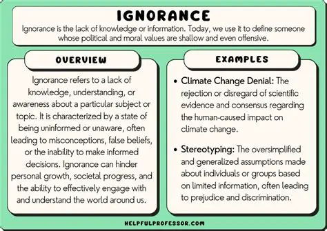 The Consequences of Ignorance